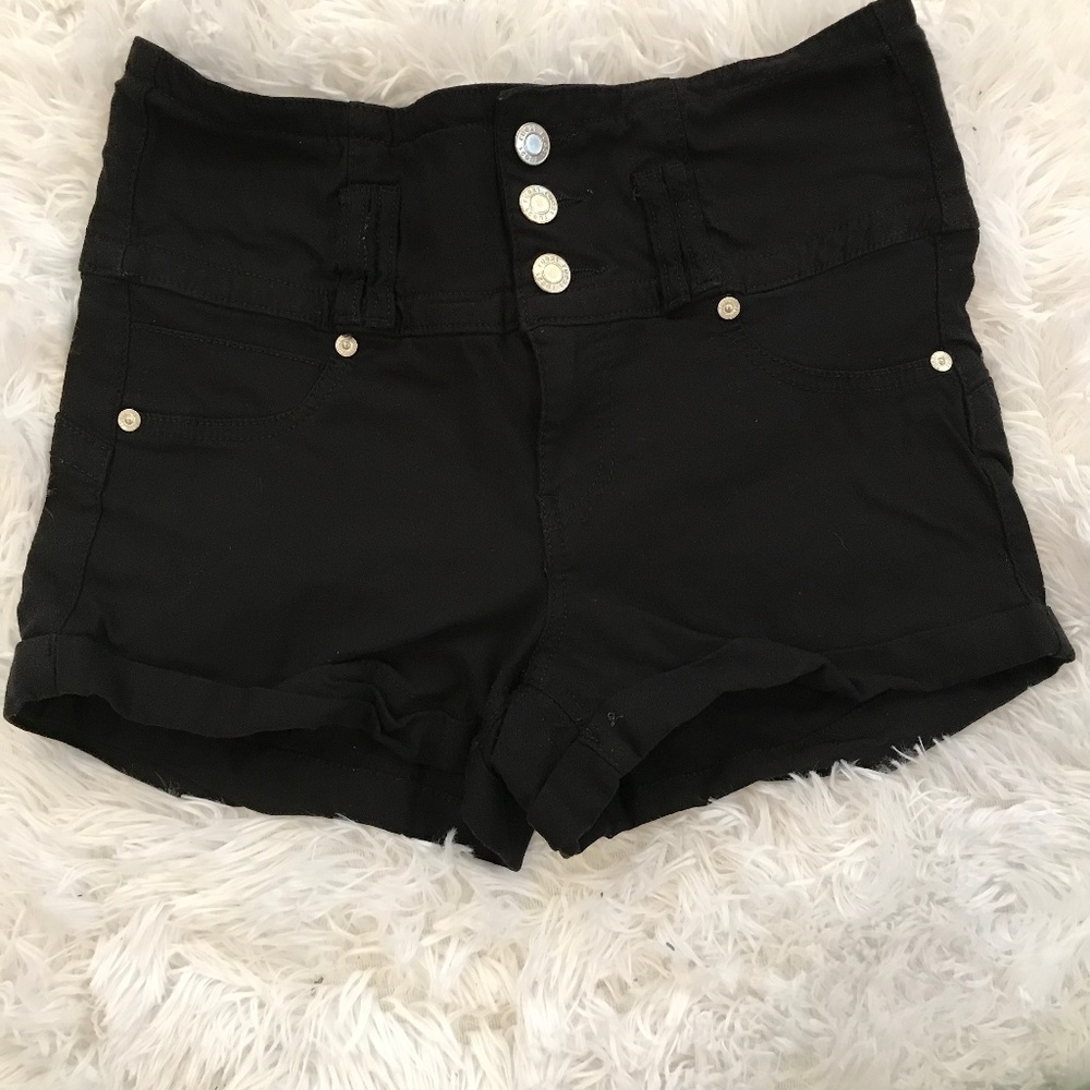 Black High Wasted Shorts